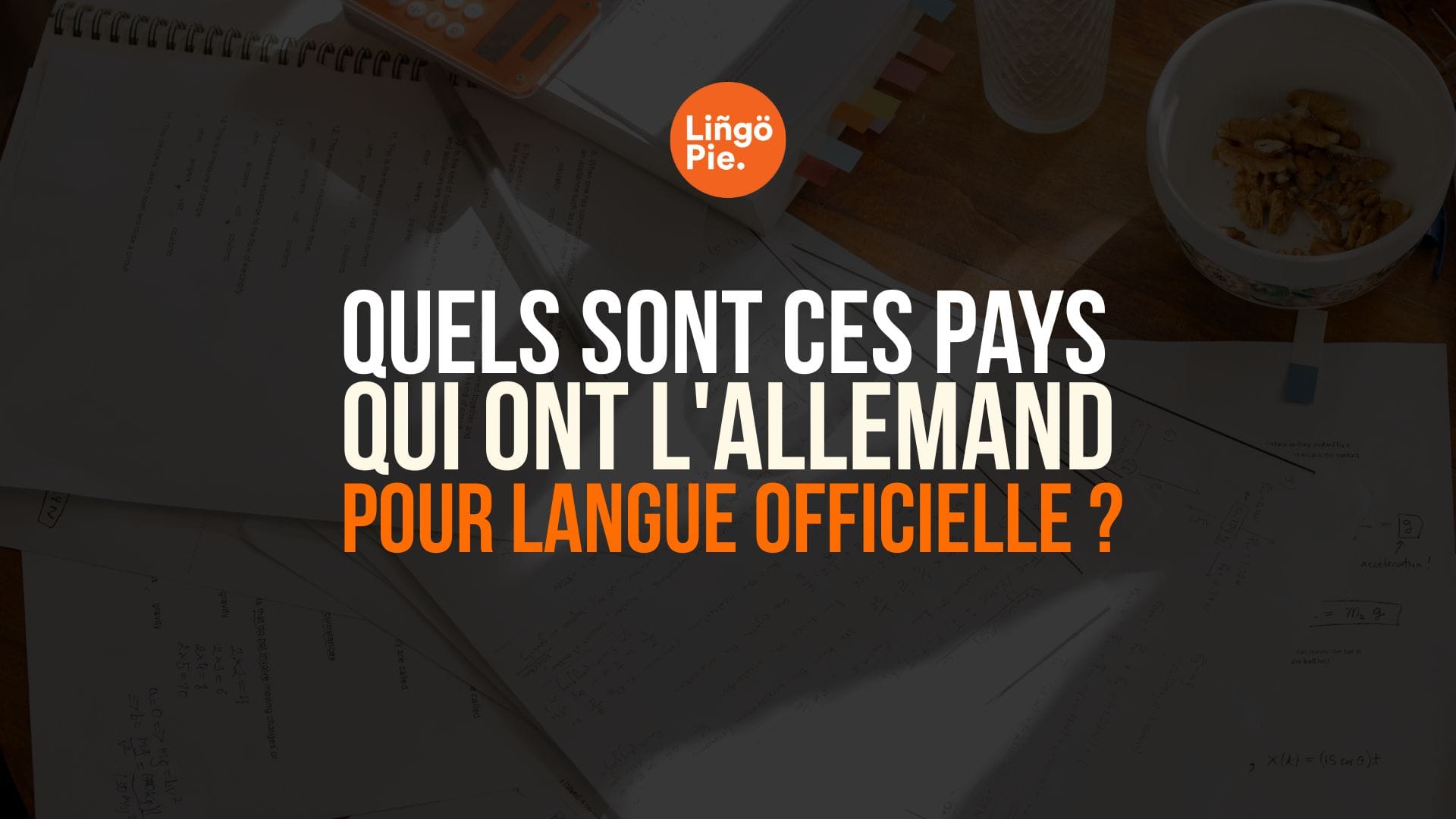 Quels sont ces pays qui ont l'allemand pour langue officielle ?