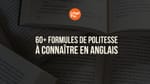 formules politesse anglais